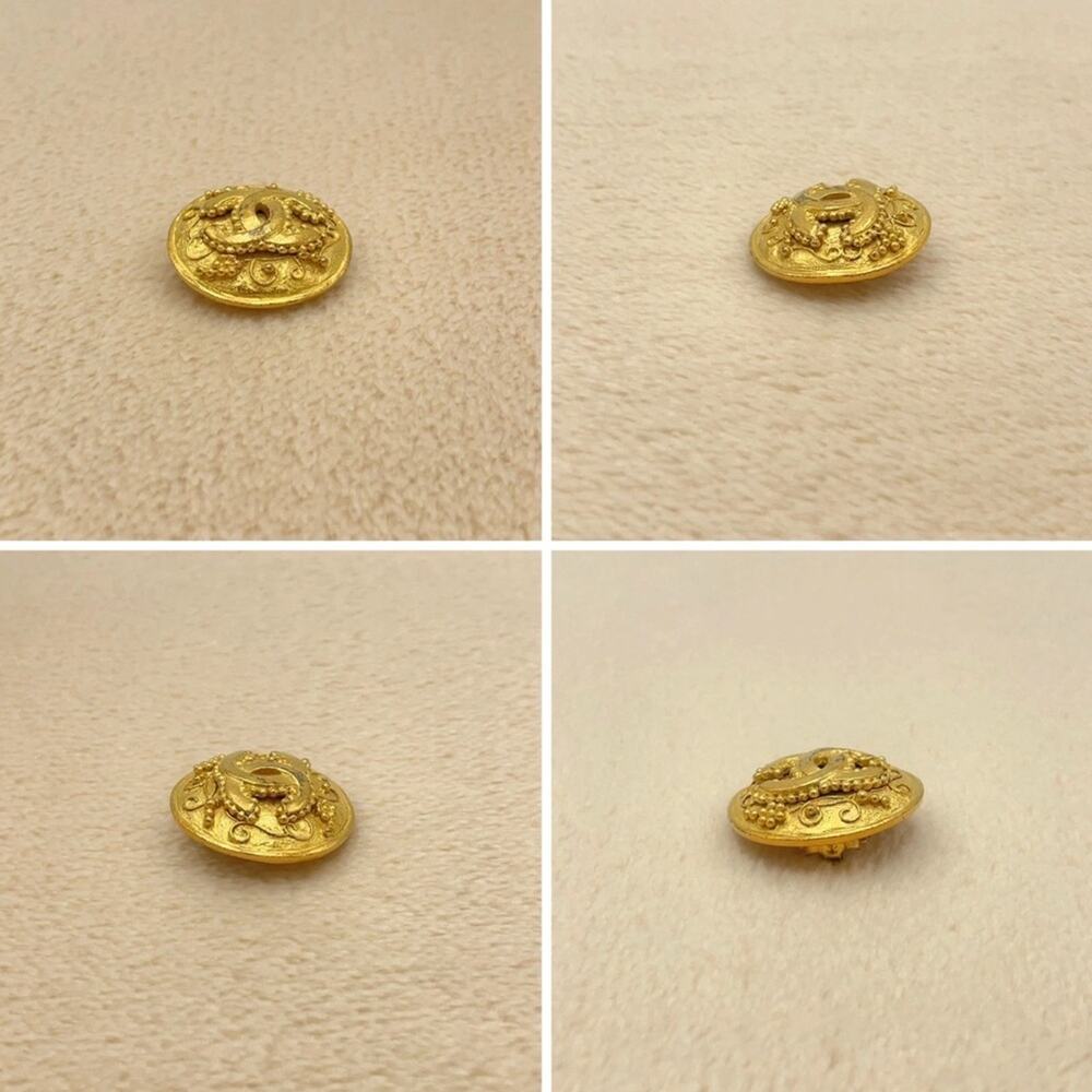 Authentic Chanel Coco Marks 96A GP earrings 22.72g W/Box - Picture 4 of 12
